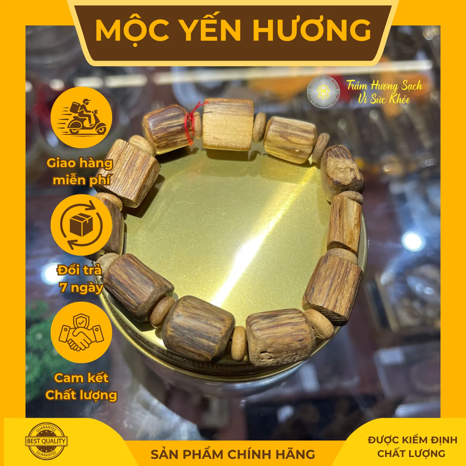 Vòng Trầm Hương Tốc Kiến Thô Lớn – Mộc Yến Hương